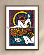 Illustration Mythes de Diane Painson, mise en scène murale