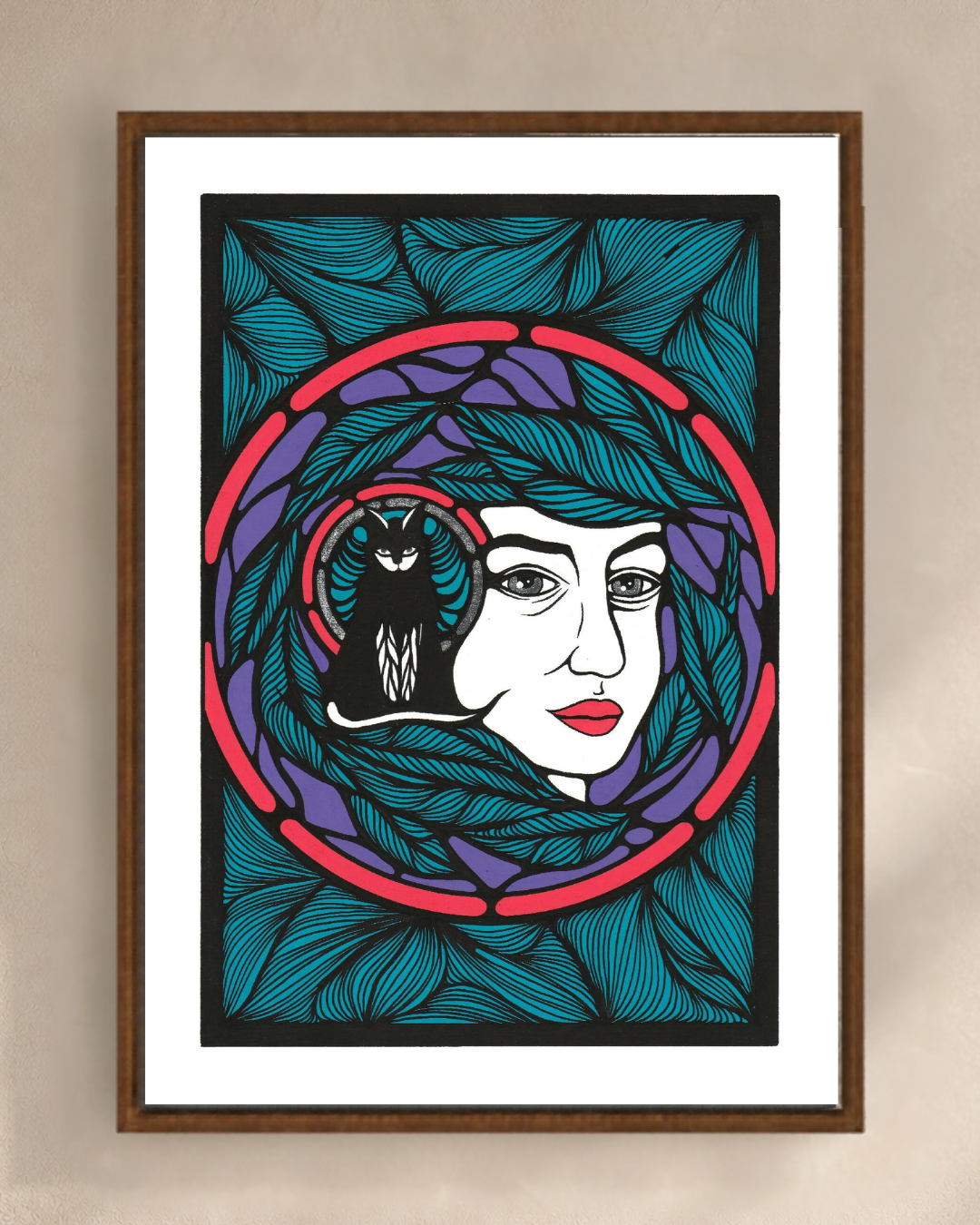 Illustration Triade de Diane Painson, mise en scène murale