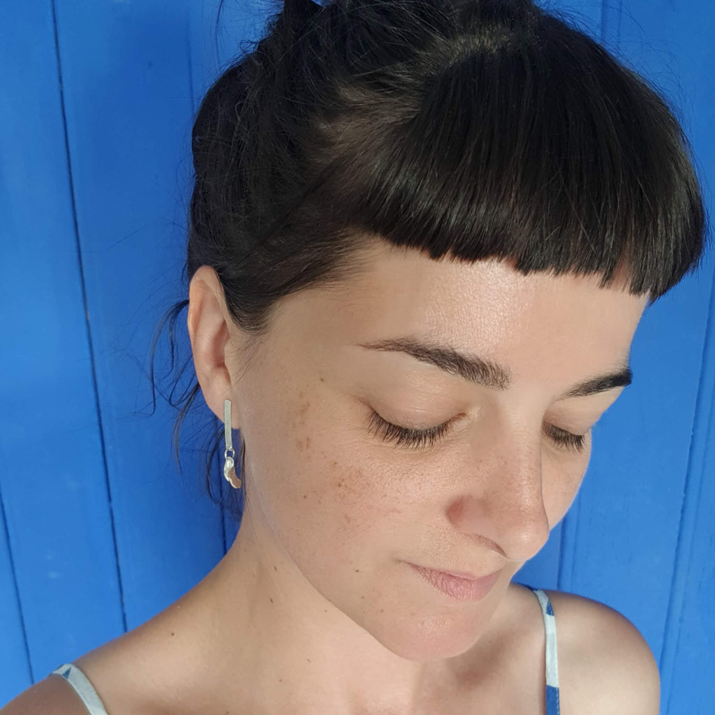 boucles d'oreille maa bijoux en argent massif recyclé