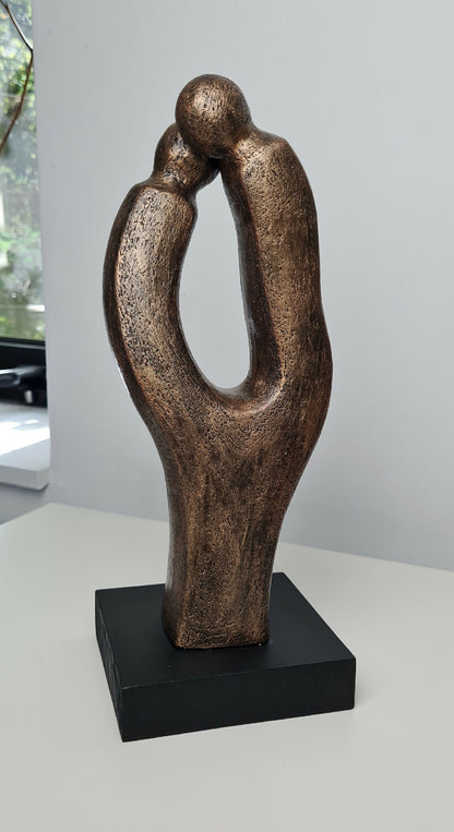 Sculpture contemporaine couple Breathe