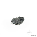 Bague réglable écaille en argent massif sur deux doigts, en noire ou en blanche