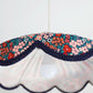 Suspension "Cosette" en Tissu Floral Mille Fleurs - Abat-jour Festonné Style Vintage Made in France