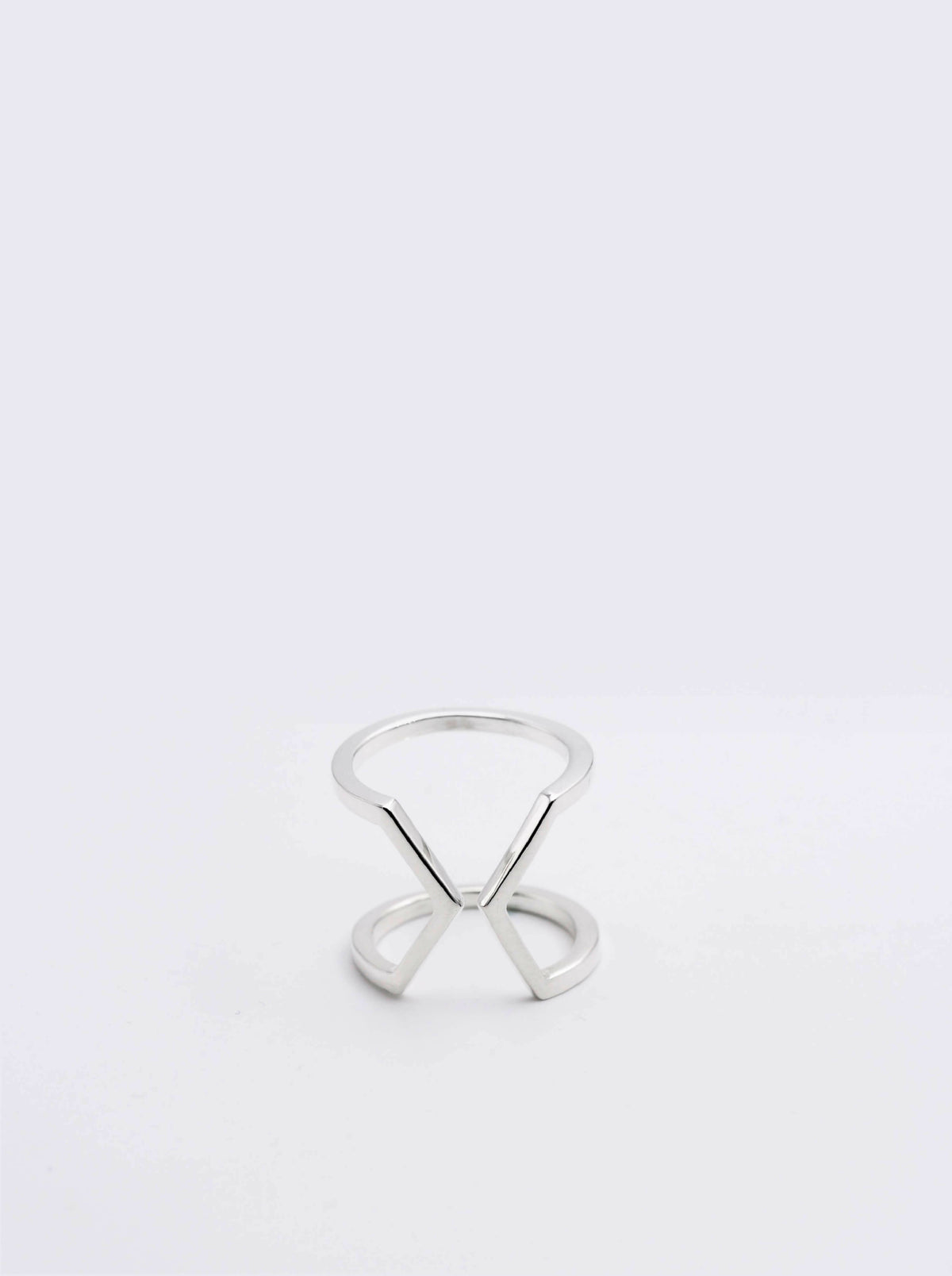 Bague bijou d’oreille en argent, motif double en forme de nœud
