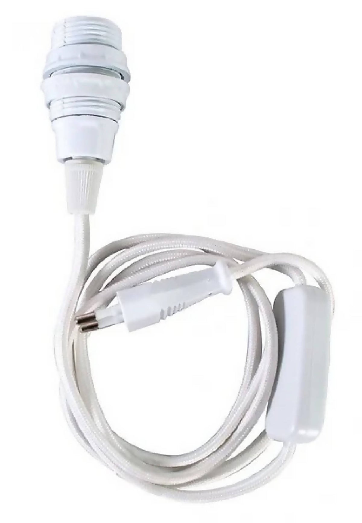 Lampe années 60 : câble avec douille et fiche secteur