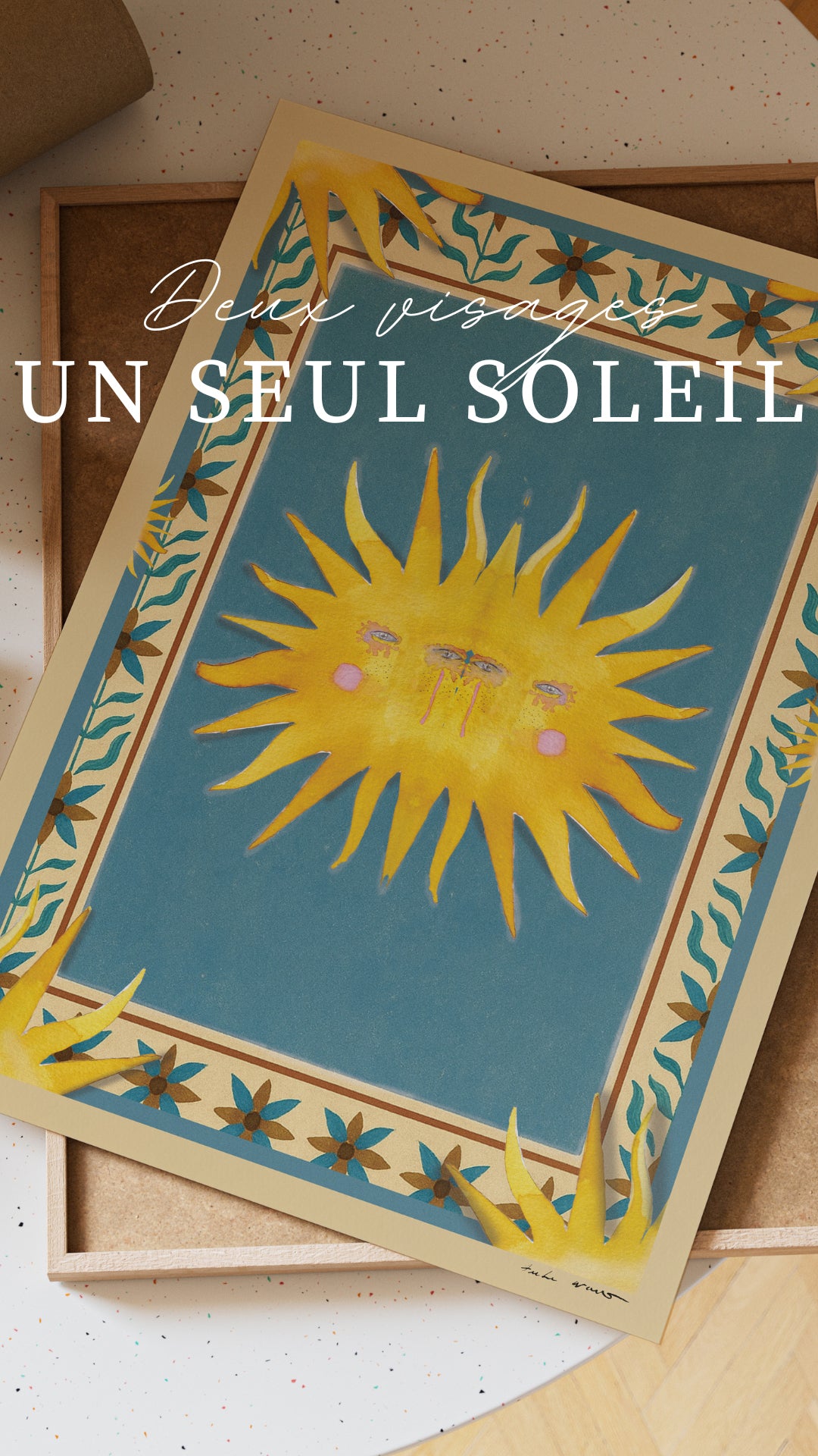 Le Soleil aux deux visages illustration A4