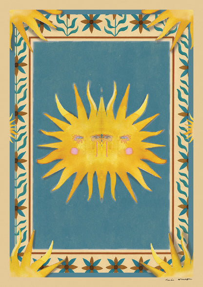 Le Soleil aux deux visages illustration A4