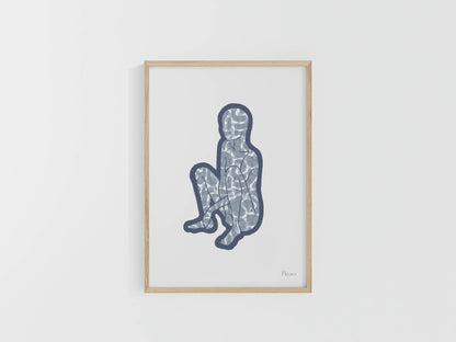 Illustration originale artiste francaise fait-main affiche Poster A4