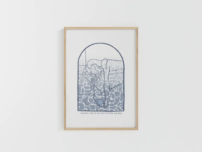 Illustration originale artiste francaise fait-main affiche Poster A4