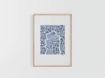 Illustration originale artiste francaise fait-main affiche Poster A4