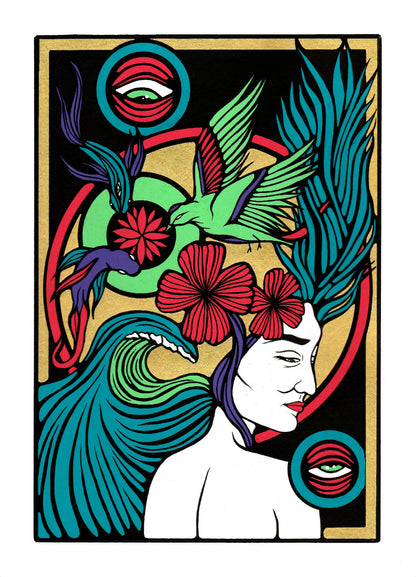 illustration authentique artiste francaise original