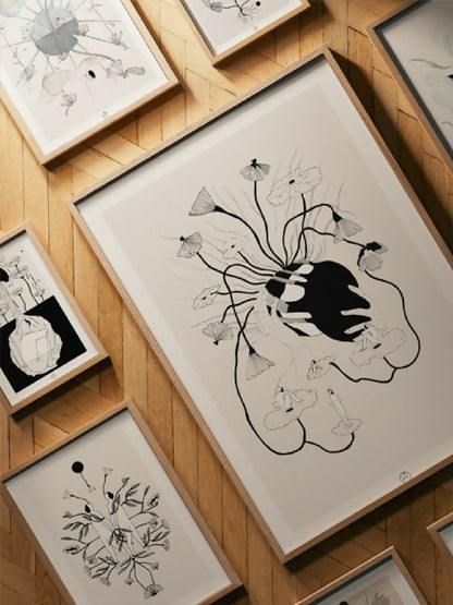 L’Esprit du vide illustration A3 à l’encre Noire