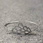 Jonc dentelle en argent massif recyclé
