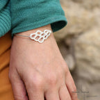 bracelet delicat en argent massif ajouré, argent massif recyclé, bijoux écologique, maä bijoux fabriqué en France