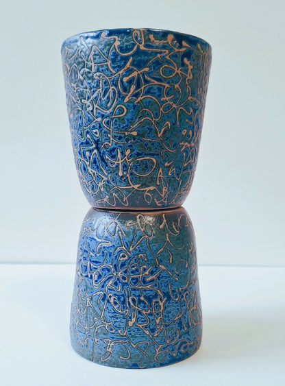 Tasses bleu-griffes