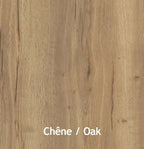 Planche de bois beige au veinage marqué, finition chêne