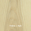 Table d’angle Julio en frêne clair, veinage bois visible