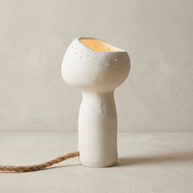 Lampe à poser en céramique - champignon