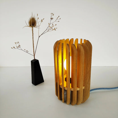 luminaire artisanal en bois fait-main lampe artisanat francais
