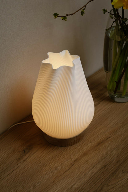 Luminaire fait main, lampe artisanale en bioplastique issue de l'artisanat français