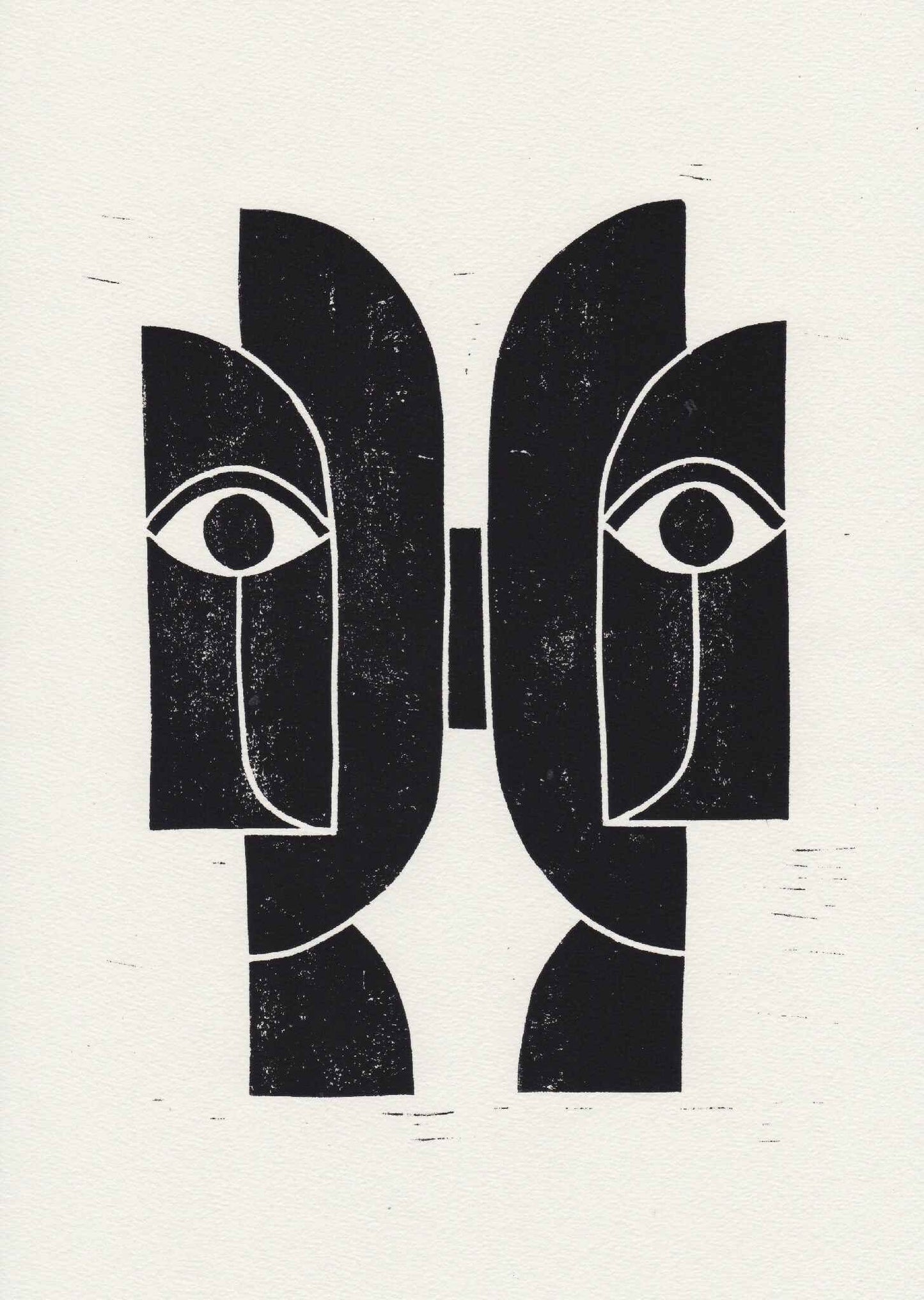 Linogravure - SOEURS JUMELLES