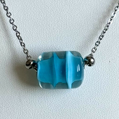Collier - Chrysalide Turquoise - Perle en verre de Murano