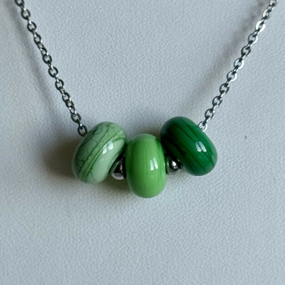 Collier - Trio Feuille - Perles en verre de Murano