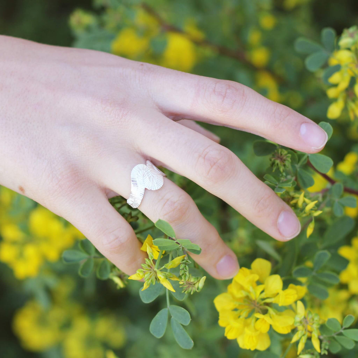 Bague Volute, Anneau zigzag en argent massif recyclé