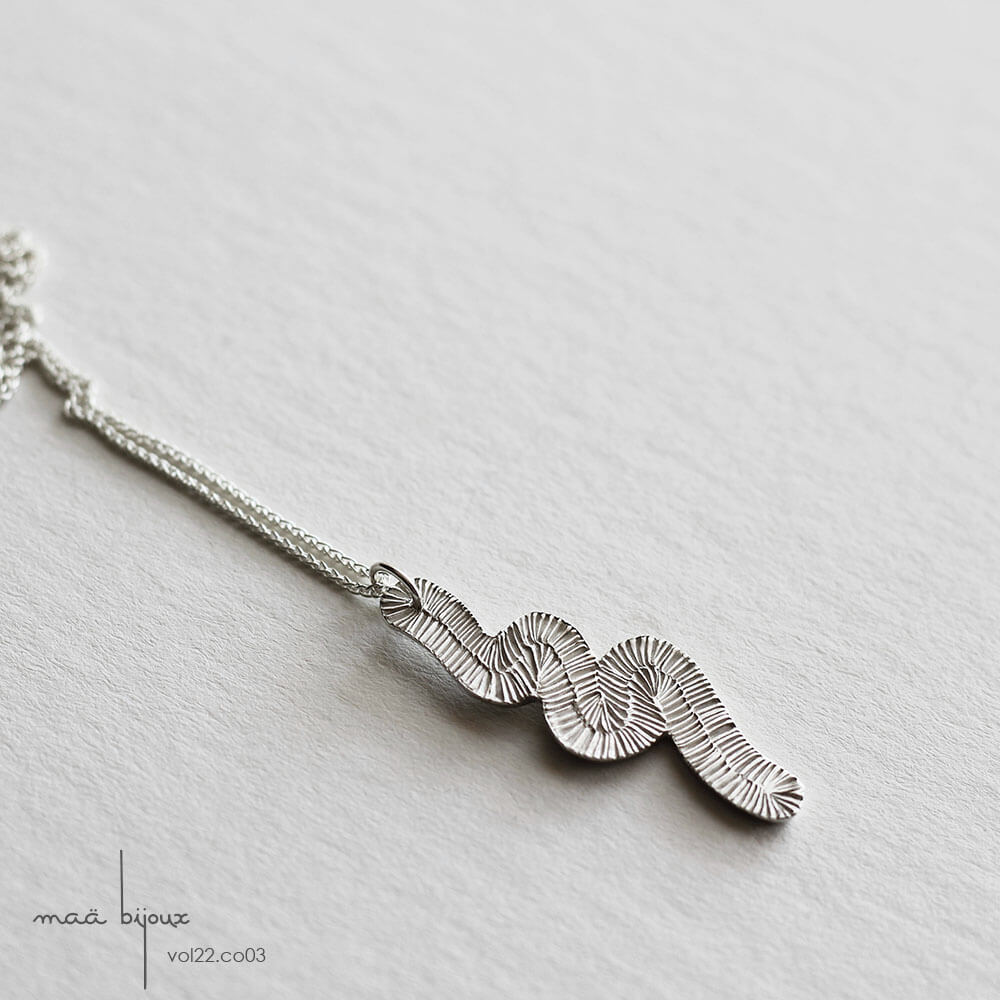 collier maa bijoux en argent massif recyclé, collection volute