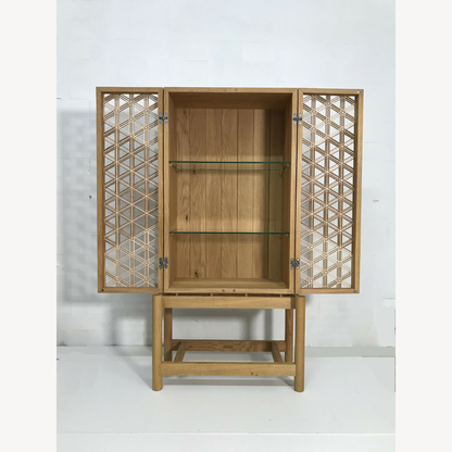 Meuble vitrine en chêne - Goma