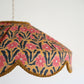 Suspension "Cosette" en Tissu Floral Goa - Abat-jour Festonné Style Vintage Made in France
