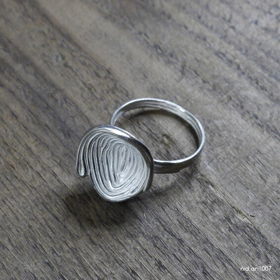 bague nid, argent massif recyclé, bijou écologique, maä bijoux