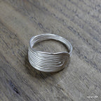 bague empreinte digitale en argent massif recyclé, bijou écologique, Maä bijoux collection nid