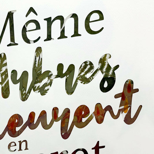 Tableau - Même les arbres pleurent en secret - A3 - plantes séchés