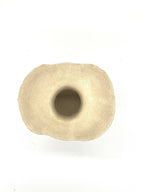 Vase habillé ORGANIK, ouverture ronde dans une housse beige