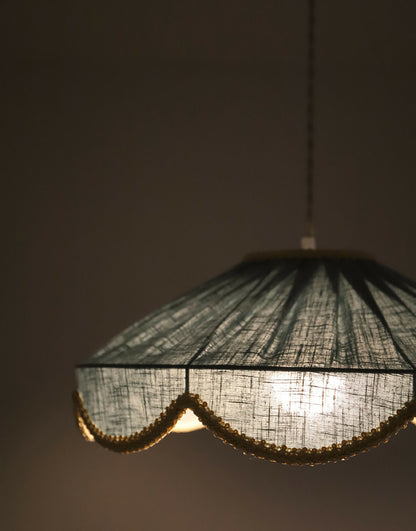 Suspension forme florale unie Cosette "mineral bleu"