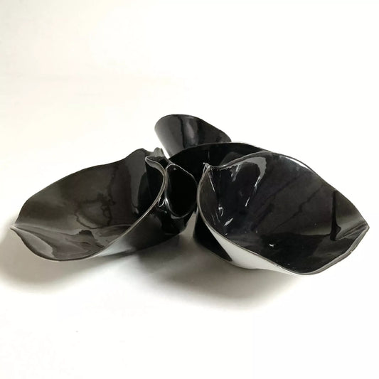 3 coupelles nénuphar noires