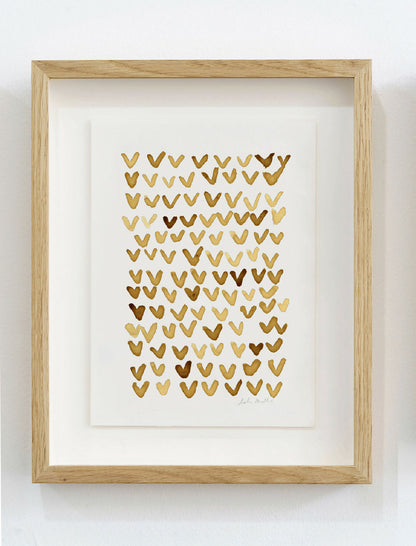 Peinture au marc de café artisanat fait-main art contemporain