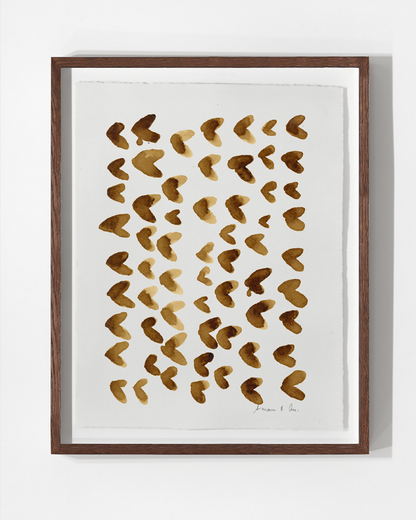 Peinture au marc de café artisanat fait-main art contemporain