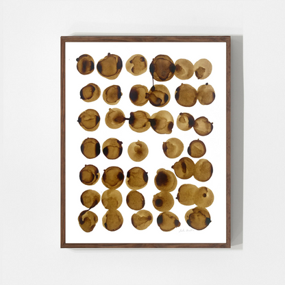 Peinture au marc de café artisanat fait-main art contemporain