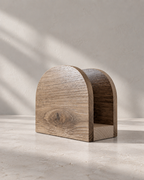 Solid wood napkin holder