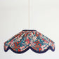Suspension "Cosette" en Tissu Floral Mille Fleurs - Abat-jour Festonné Style Vintage Made in France
