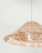 Suspension conique avec volant Emilia "fleurettes"