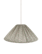 Suspension conique en tissu vert à motif de petits hérissons