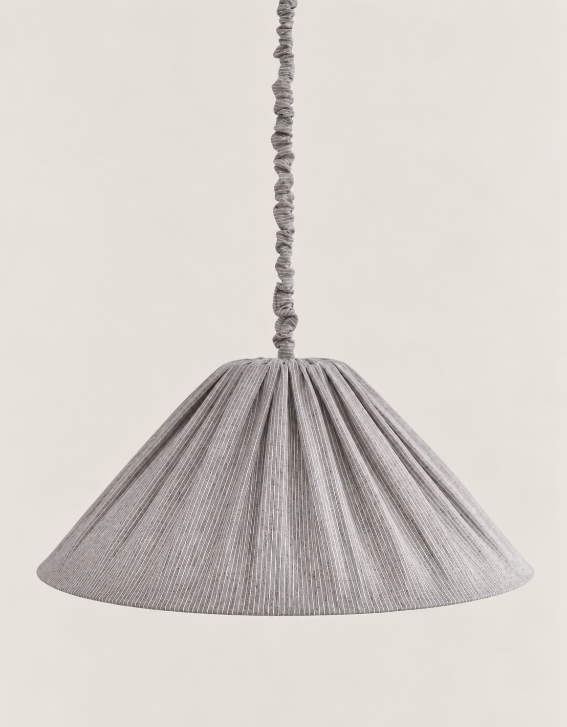 Suspension en lin et coton plissé "Malala" Fines rayures Classic Grey