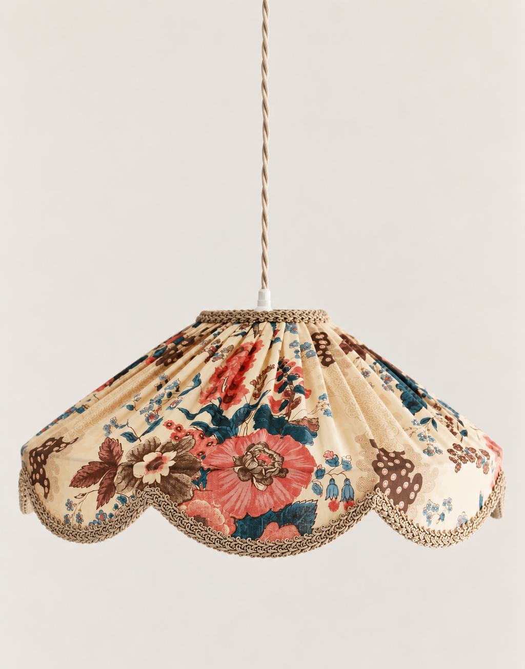 "Isabelle" floral print pendant light