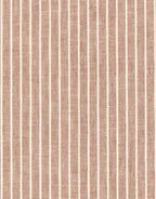 Suspension Emilia en tissu rayé terracotta et blanc à volant plissé main, fabriquée en France par Hautlalampe