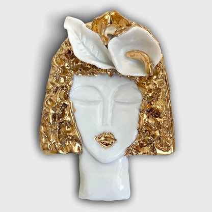 Broche Visage d'or