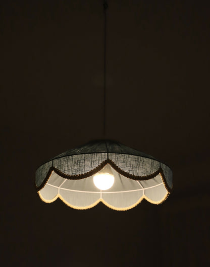 Suspension forme florale unie Cosette "mineral bleu"