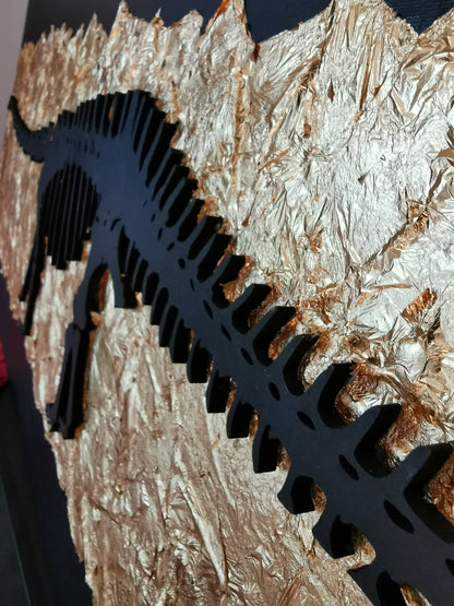 tableau-mural-décoration-artistique-unique-dinosaure