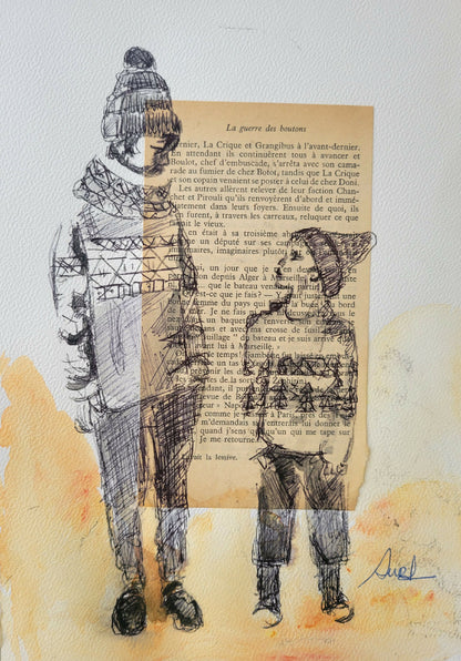 tableau-oeuvre-originale-signee-dessin-collage-artiste-francaise-2